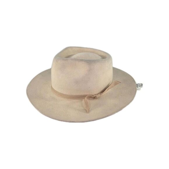 Lack Of Color Hat 100% Australian Wool Size 59 Large Western Flat Brim Beige Hat main image 5